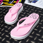 Women Summer Beach Soft Wedge Shoes Flip Flops Flat Platform Slippers Gift