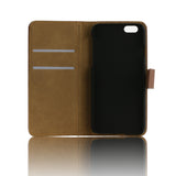 Big Eyes Girl Faux Leather Card Slots Stand Full Cover Case for iPhone 5 6S 7