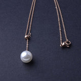 Women Fashion Adjustable Faux Pearl Pendant Necklace Collarbone Chain Jewelry