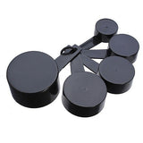 10 Pcs/Set Black Plastic Measuring Spoon Cooking Scoop Kitchen Coffee Baking Cup