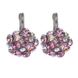 Women's Colorful Cubic Zirconia Ball Eardrop Leverback Earrings Party Jewelry