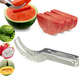 Stainless Steel Watermelon Cantaloupe Slicer Cutter Server Corer Scoop Utensil
