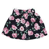 2Pcs Kids Girls Summer Floral Letters Printed Top Skirt Mini Dress Set Outfit