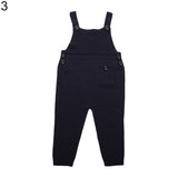 Kid Baby Boy Girl Fashion Knitted Bid Pants Romper Button Overalls Long Trousers