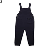Kid Baby Boy Girl Fashion Knitted Bid Pants Romper Button Overalls Long Trousers
