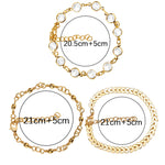 3Pcs Vintage Women Sequins Anklet Set Beach Style Foot Boho Jewelry Prom Gift