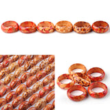 10Pcs Fashion Women Natural Wood Rings Set Band Mixed Color Club Jewelry Gift