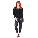 Women Faux Leather Stretch Skinny Pants Leggings Plus Size Slim Fashion Trousers