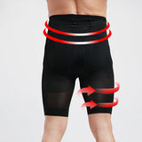 Men High Waist Trainer Bodysuit Slimming Body Shaper Shorts Slim Fit Sport Pants
