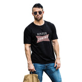 Winter Coming T-shirt Short Sleeve Crew Neck Cotton Men Summer Casual Top Tee