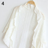 Women Fashion Crochet Kimono Hollow Knit Tops Knitwear Coat Outwear Cardigan