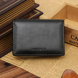 Men Faux Leather Wallet Bifold ID Credit Card Holder Mini Purse Money Clip Slot - ENSEIGNE DENIS