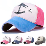 Men Women Adjustable Baseball Cap Anchor Sun Screen Outdoor Sports Snapback Hat