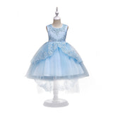 Cute Summer Sleeveless Baby Girls Princess Lace Wedding Party Dancing Dress