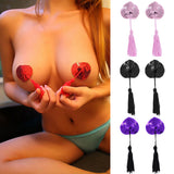 Sexy Women Bling Sequin Tassel Breast Petal Bra Nipple Cover Pasties Sticker