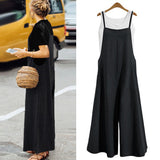 Women Fashion Loose Casual Palazzo Pants Trousers Overalls Summer Jumpsuit Gift