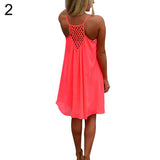 Sexy Women's Summer Casual Sleeveless Strap Backless Beach Dress for Evening Party - ENSEIGNE DENIS