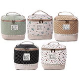 Travel Dot Floral Cosmetic Makeup Bag Toiletry Organizer Lunchbox Storage Case