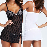 Women's Sexy See Through Lingerie Dress Sleepwear Nightwear + G-String Underwear