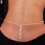 Women Sexy Rhinestone Butterfly Dance Body Belly Waist Chain Fashion Jewelry