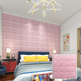 Foam 3D Plate DIY Wall Home Decoration Self-adhesion Stickers Gift Pure Color