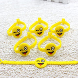 Novelty Cute Emoji Design PVC Rubber Wristband Bracelet Unisex Jewelry Gift