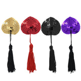 Sexy Women Bling Sequin Tassel Breast Petal Bra Nipple Cover Pasties Sticker