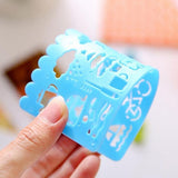 4 Pcs Kid Art Graphics Drawing Template Ruler Multi Purpose DIY Stencil Stationery