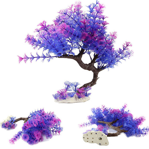 Artificial Water Grass Fish Tortoise Tank Aquarium Plastic Plant Decoration