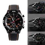 Men Fashion Silicone Band Round Dial Analog Quartz Wristwatch Sports Wrist Watch - ENSEIGNE DENIS