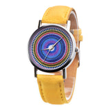 Ethnic Style Faux Leather Band Women Round Quartz Wrist Watch Jewelry Gift - ENSEIGNE DENIS