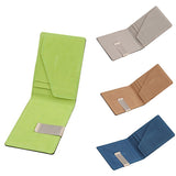 Men Fashion Faux Leather Magic Credit Card ID Holder Money Clip Short Wallet