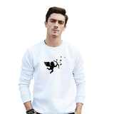 Cupid Pattern Women Men Warm Pullover Crew Neck Long Sleeve Sweatshirt Top