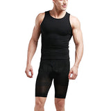 Men High Waist Trainer Bodysuit Slimming Body Shaper Shorts Slim Fit Sport Pants