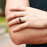 Fashion Titanium Steel Couples Lovers Wedding Party Ring Jewelry Charm Gift - ENSEIGNE DENIS