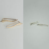 Women Punk Alloy Ear Cuffs Leaf Shape Ear Stud Earrings Fashion Accessories