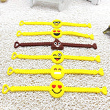 Novelty Cute Emoji Design PVC Rubber Wristband Bracelet Unisex Jewelry Gift