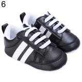 Fashion Toddler Baby Boys Girls Soft Bottom Anti-Skid Sport Prewalker Crib Shoes