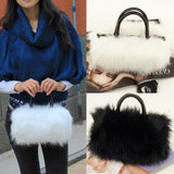 Luxury Plush Fluffy Long Handbag Women Crossbody Pouch Evening Party Prom Purse