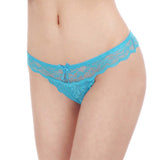 Sexy Floral Lace Women Panties Bowknot See Through Solid Color Briefs Underwear