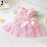 Baby Girls Summer Floral Princess Bowknot Tutu Sundress Party Robe Vest Dress