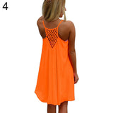 Sexy Women's Summer Casual Sleeveless Strap Backless Beach Dress for Evening Party - ENSEIGNE DENIS