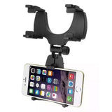 Car Rearview Mirror Smartphone GPS Clamp Bracket Mount Holder Stand Cradle