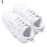 Fashion Toddler Baby Boys Girls Soft Bottom Anti-Skid Sport Prewalker Crib Shoes