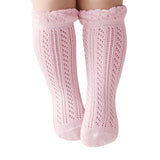 Newborn Baby Girls Sweet Cotton Summer Anti-slip Sole Breathable Knee High Socks