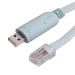 6ft USB RS232 Serial RJ45 Console Adapter Flat Cable for Cisco Router FTDI