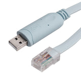 6ft USB RS232 Serial RJ45 Console Adapter Flat Cable for Cisco Router FTDI