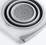 Household drain multi-function sink cutting board (Gray)