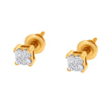 10K Yellow Gold 1/4ct TDW Princess Diamond Stud