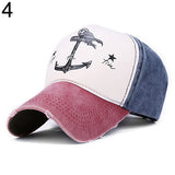 Men Women Adjustable Baseball Cap Anchor Sun Screen Outdoor Sports Snapback Hat
